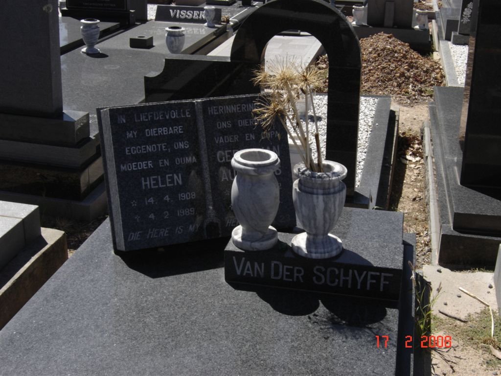 SCHYFF Gert Jan Augustus, van der 1912-1995 &amp; Helen 1908-1989