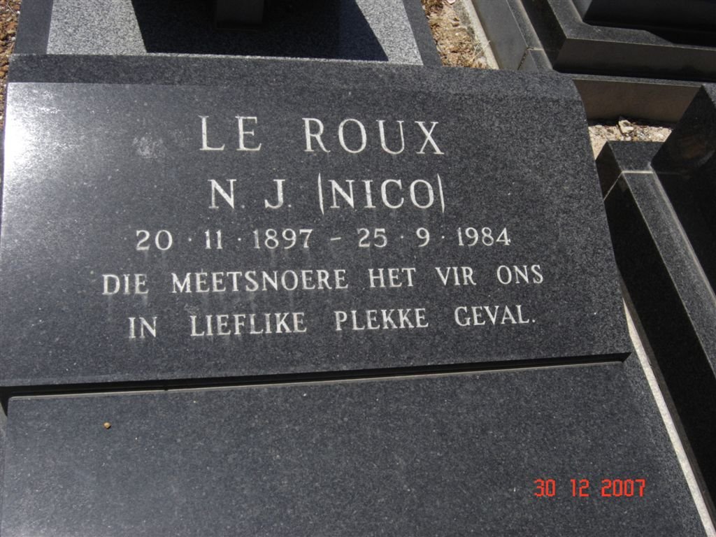 ROUX N.J., le 1897-1984