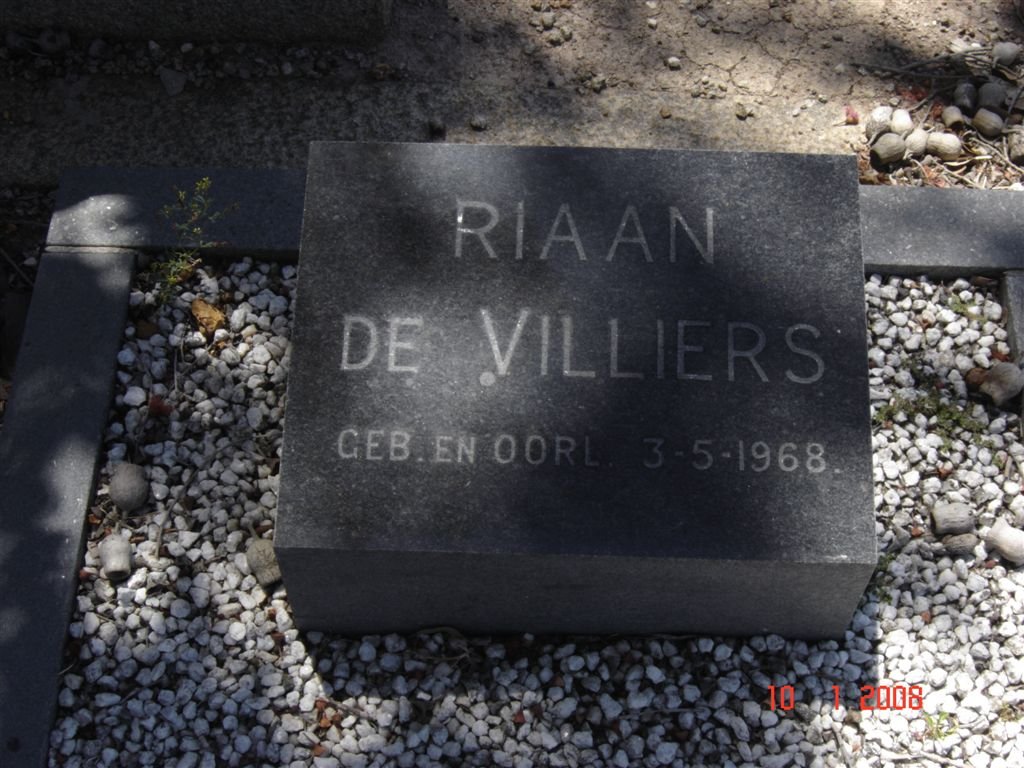 VILLIERS Riaan, de 1968-1968