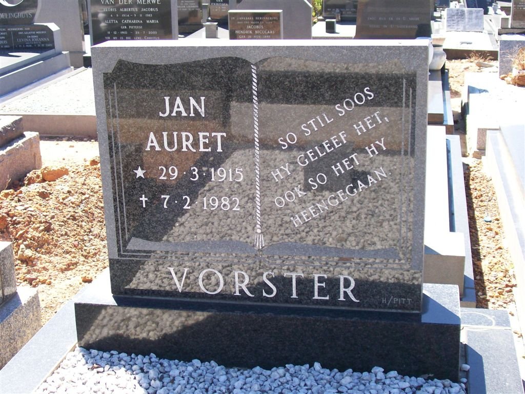 VORSTER Jan Auret 1915-1982