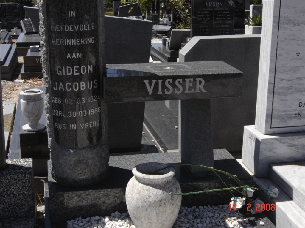 VISSER Gideon Jacobus 1924-1986