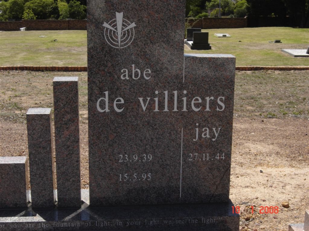 VILLIERS Abe, de 1939-1995 :: DE VILLIERS Jay 1944-