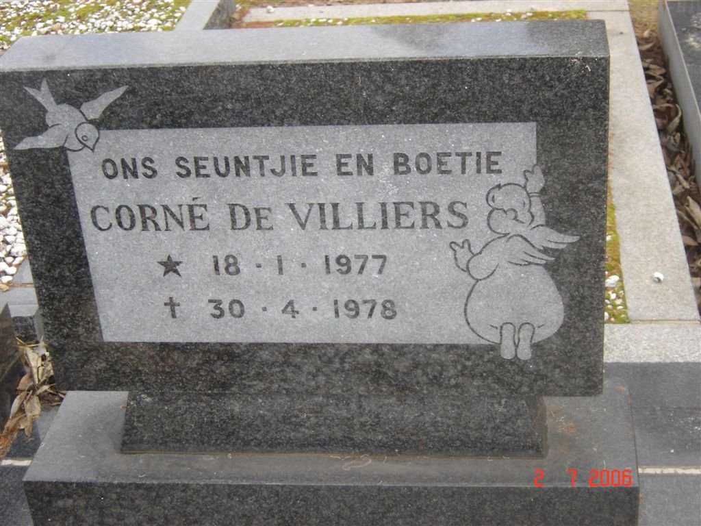VILLIERS Corne, de 1977-1978