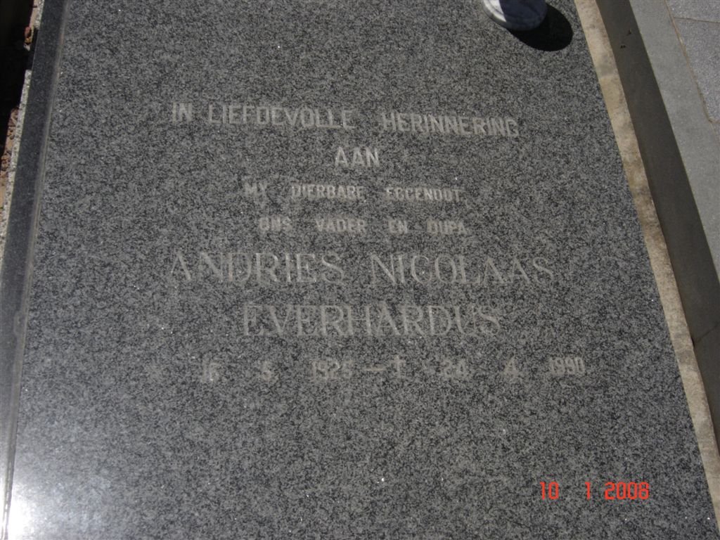 VISSER Andries Nicolaas Everhardus 1925-1990