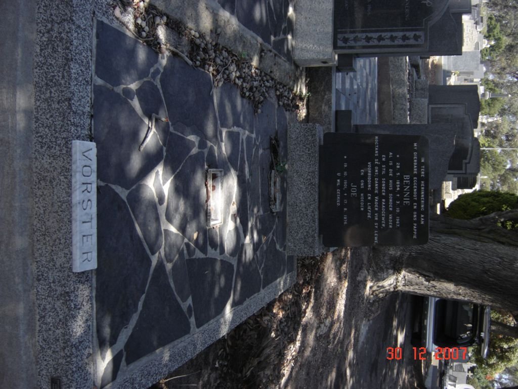 VORSTER Bennie 1894-1967 &amp; Joe 1901-1976