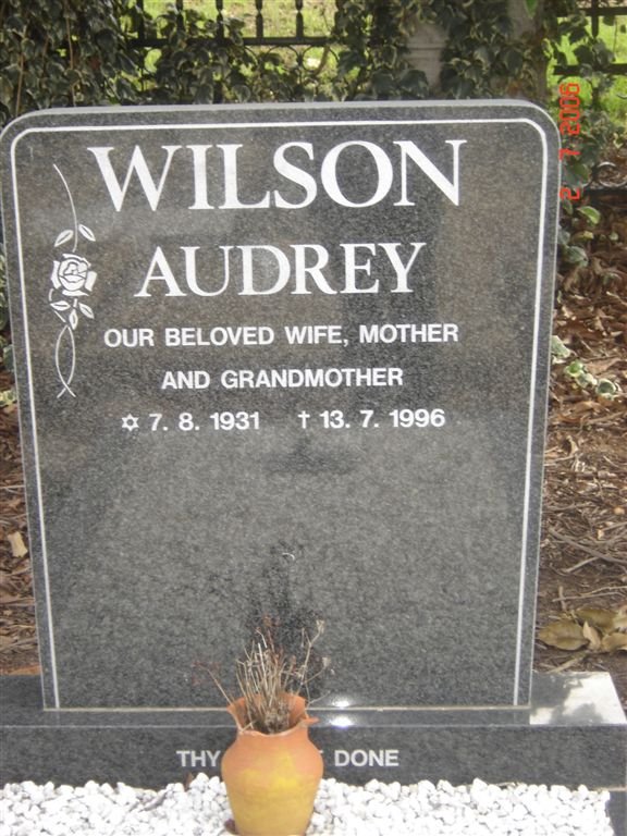 WILSON Audrey 1931-1996