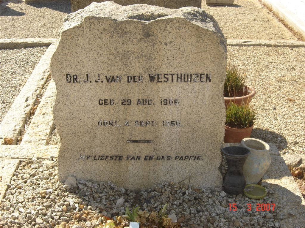 WESTHUIZEN J.J., van der 1906-1950