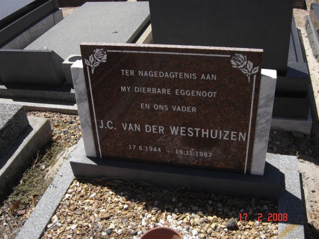 WESTHUIZEN J.C., van der 1944-1987