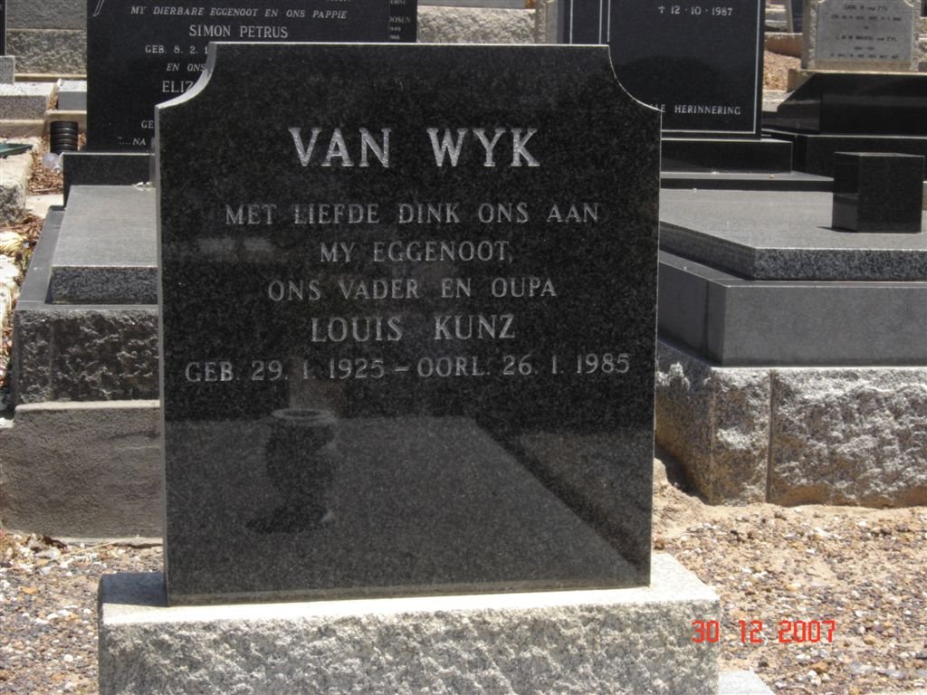 WYK Louis Kunz, van 1925-1985