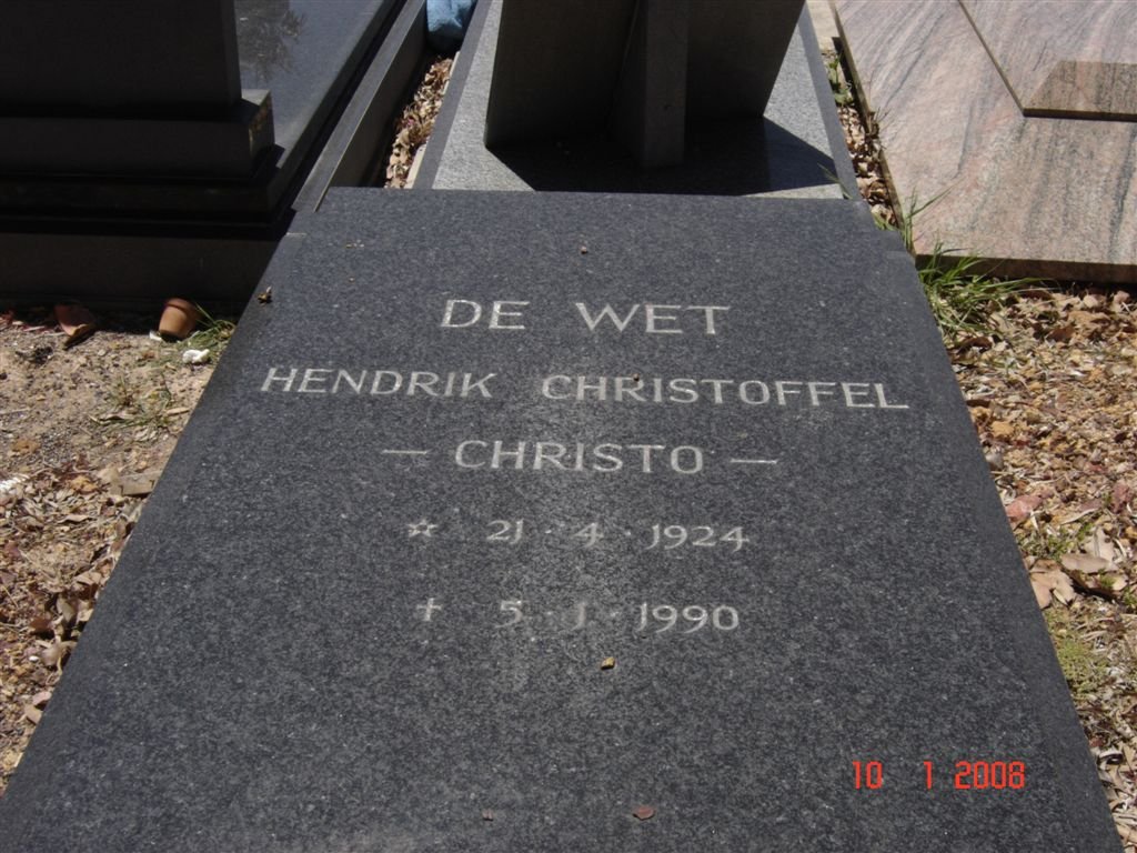 WET Hendrik Christoffel, de 1924-1990
