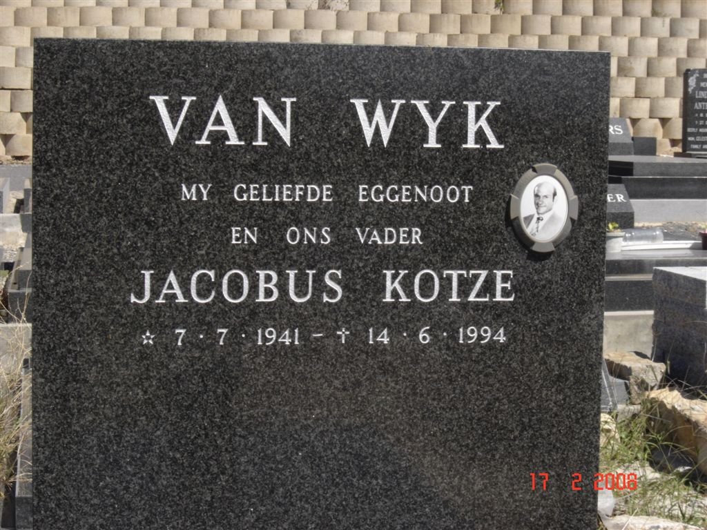 WYK Jacobus Kotze, van 1941-1994
