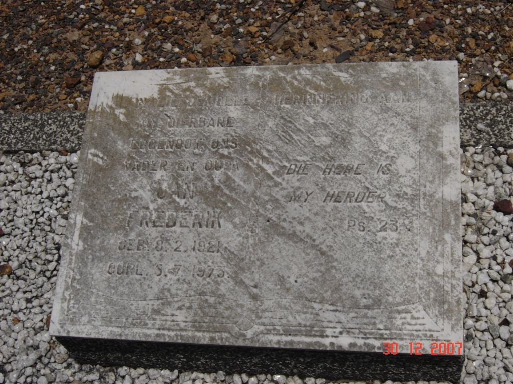 WEST Jan Frederik 1921-1973