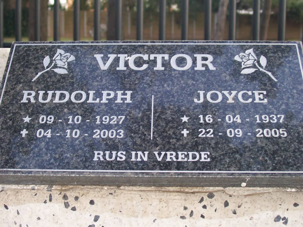 VICTOR Rudolph 1927-2003 &amp; Joyce 1937-2005