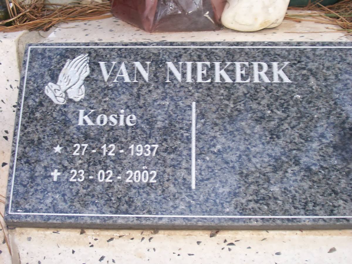 NIEKERK Kosie, van 1937-2002