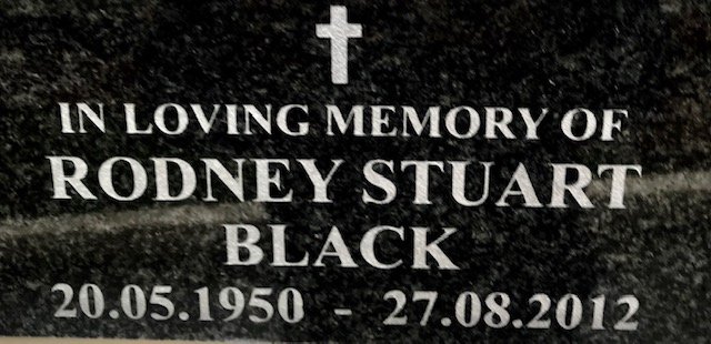 BLACK Rodney Stuart 1950-2012