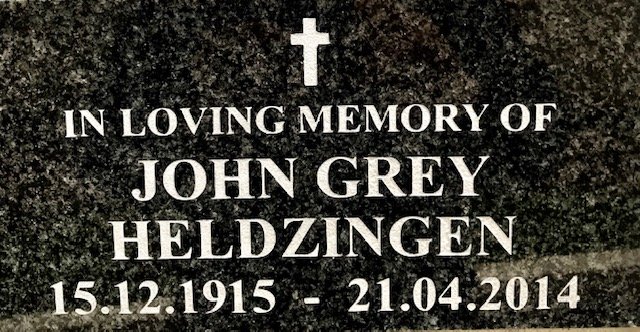 HELDZINGEN John Grey 1915-2014