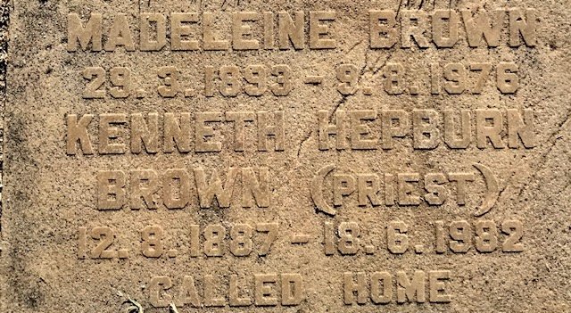BROWN Kenneth Hepburn 1887-1982 &amp; Madeleine 1893-1976