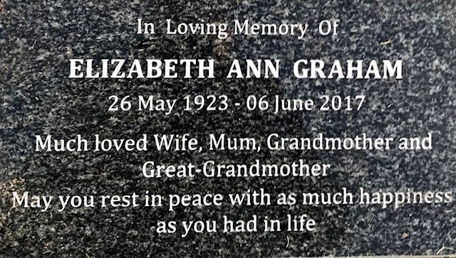 GRAHAM Elizabeth Ann 1923-2017