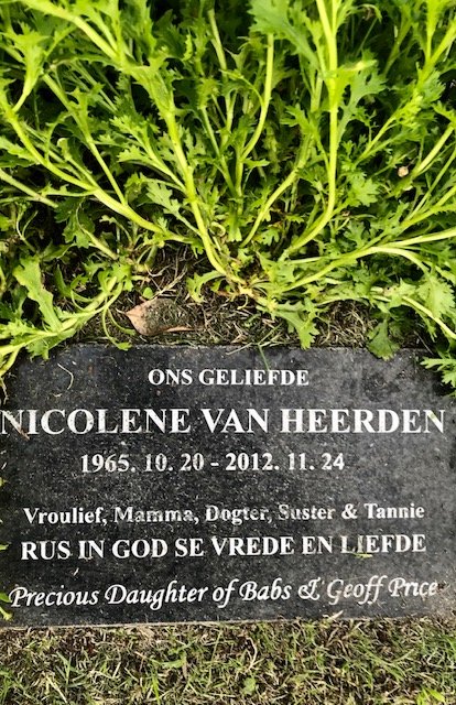 HEERDEN Nicolene, van 1965-2012
