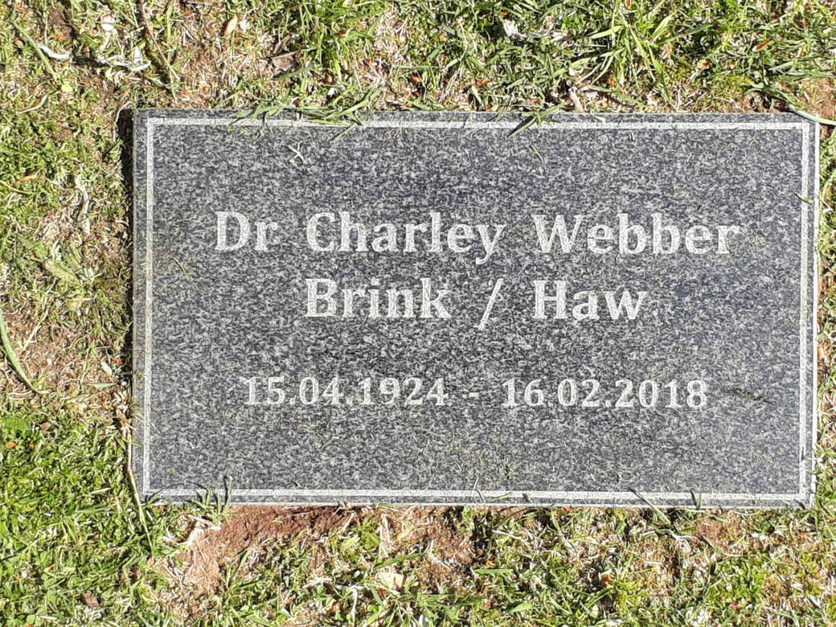 HAW Charley Webber Brink 1924-2018