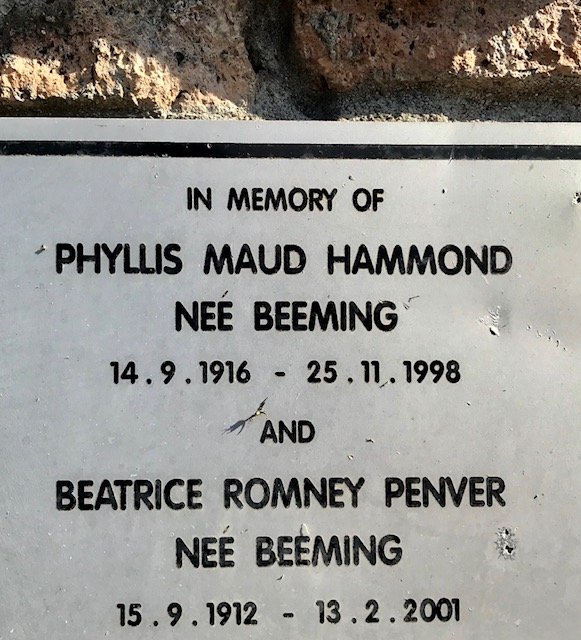 HAMMOND Phyllis Maud nee BEEMING 1916-1998 :: PENVER Beatrice Romney nee BEEMING 1912-2001