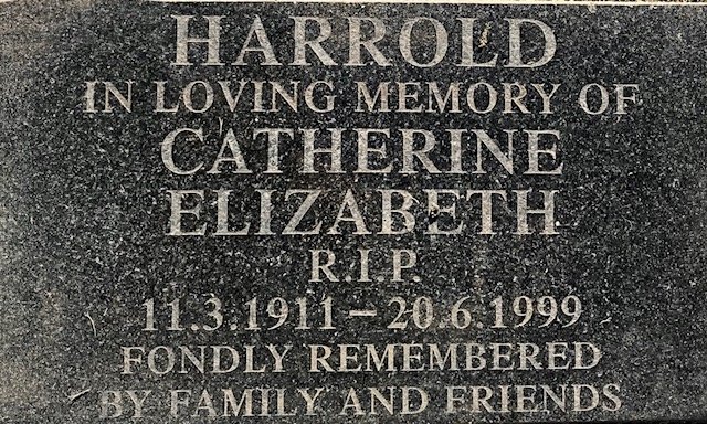 HARROLD Catherine Elizabeth 1911-1999