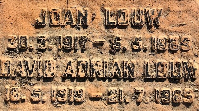 LOUW David Adrian 1919-1985 &amp; Joan 1917-19?5