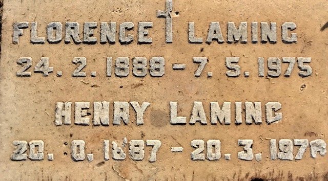 LAMING Henry 1887-197? &amp; Florence 1888-1975