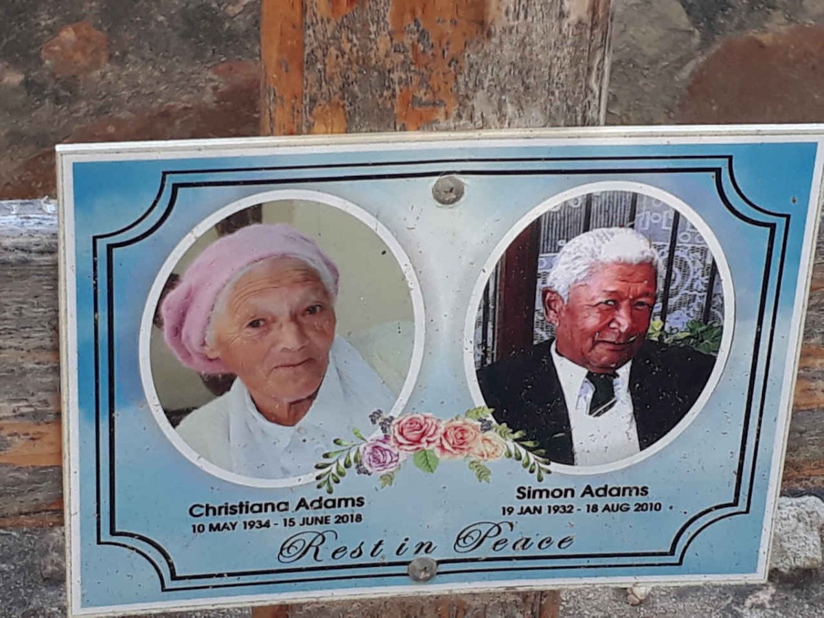 ADAMS Simon 1932-2010 &amp; Christiana 1934-2018