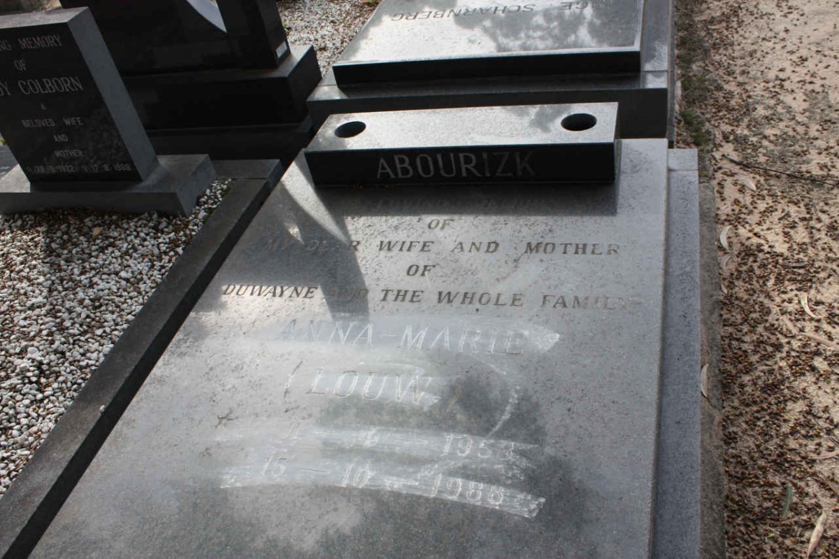 ABOURIZK Anna-Marie nee LOUW 1953-1988