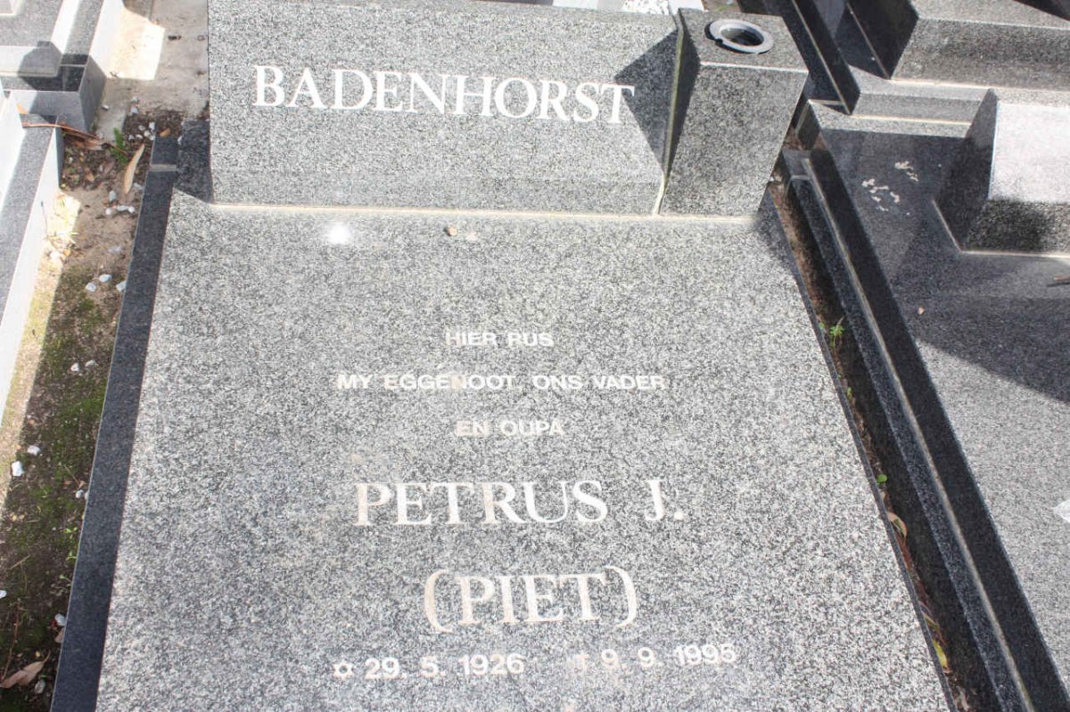 BADENHORST Petrus J. 1926-1995