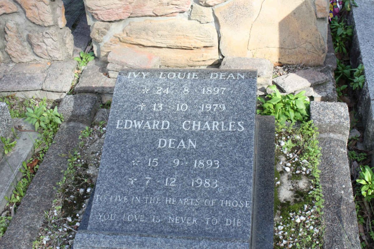 DEAN Edward Charles 1893-1983 &amp; Ivy Louie 1897-1979