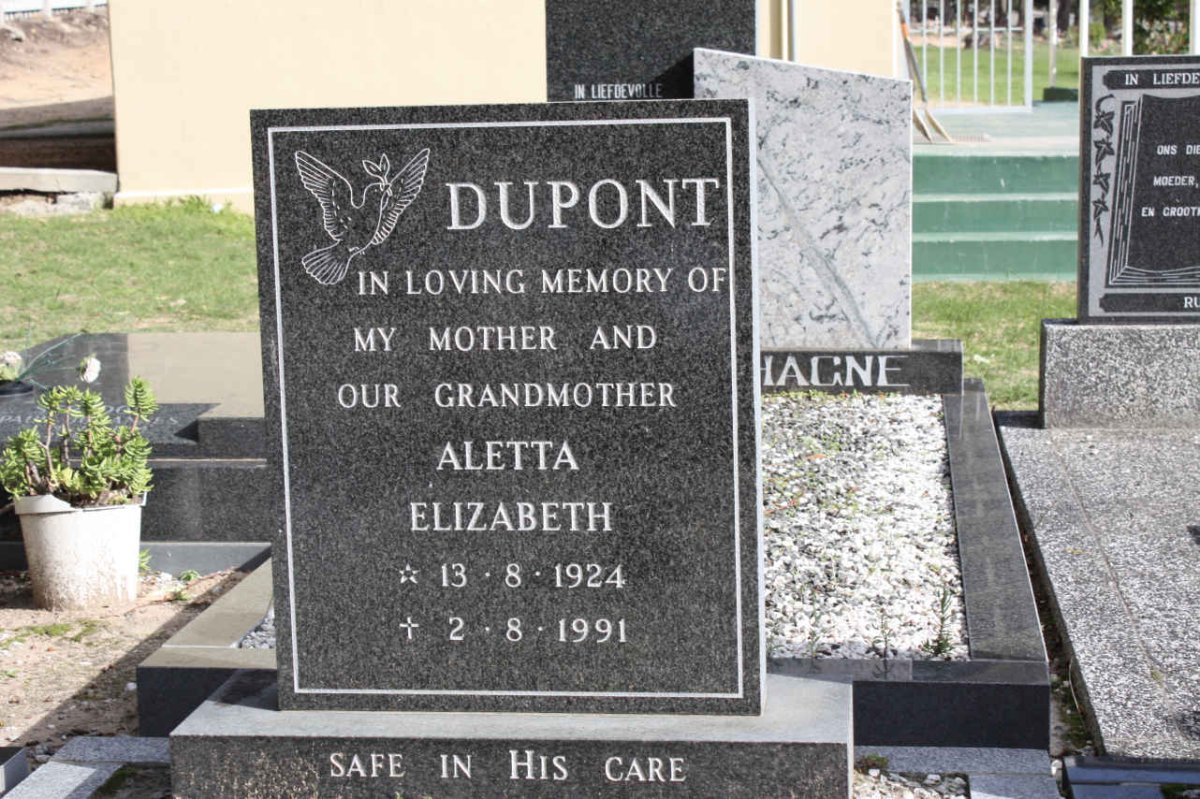 DUPONT Alette Elizabeth 1924-1991