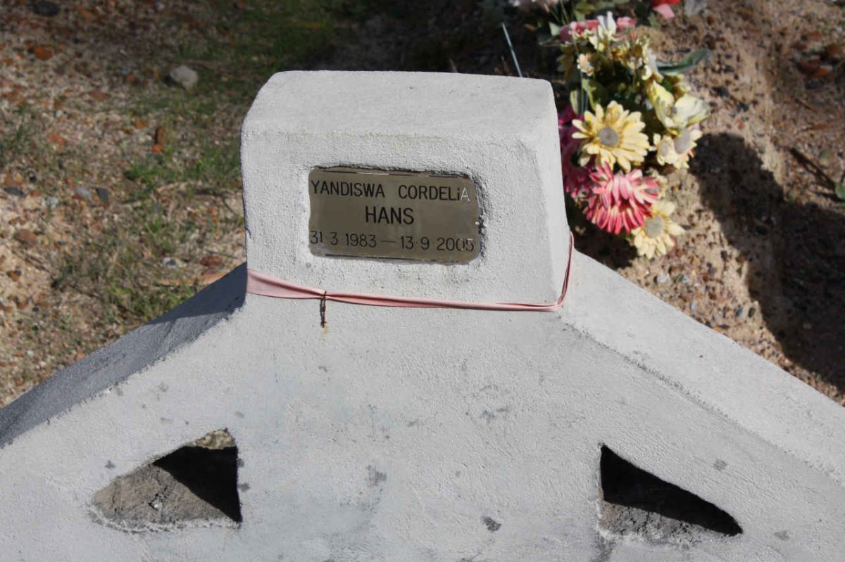 HANS Yandiswa Cordelia 1983-2005