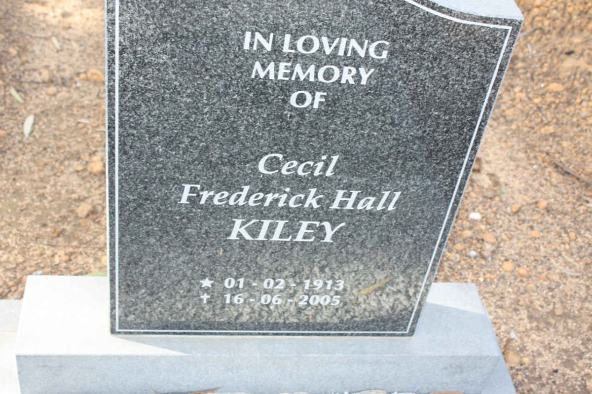 KILEY Cecil Frederick Hall 1913-2005