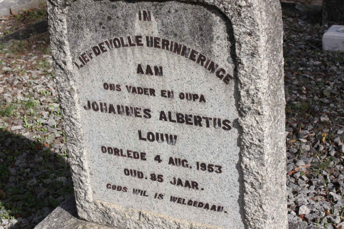 LOUW Johannes Albertus -1953