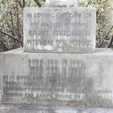 SCHWENKE Karel Friederich Willem 1858-1943 &amp; Katharina Fredrika TRAUTMANN -1943