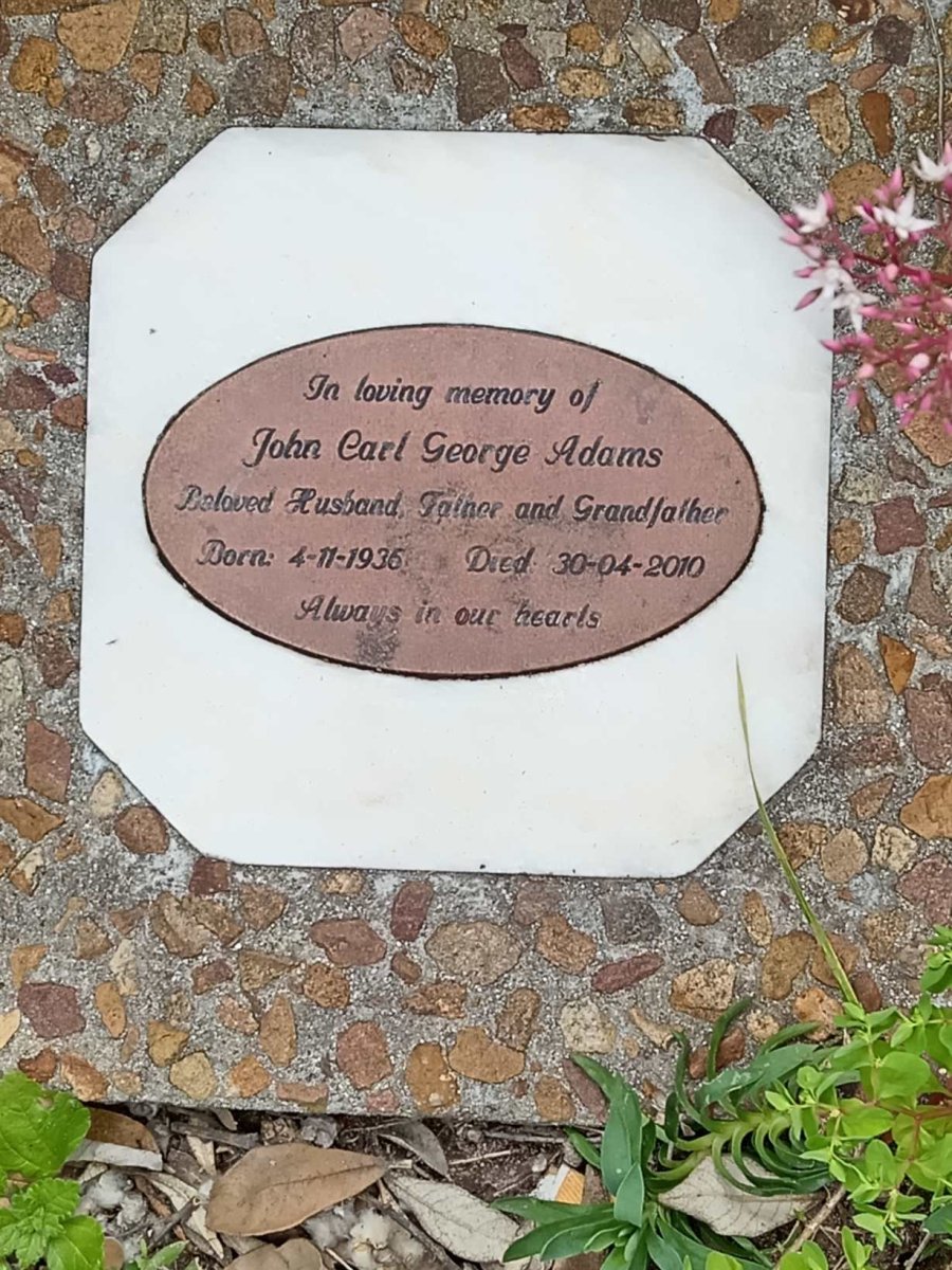 ADAMS John Carl George 1936-2010