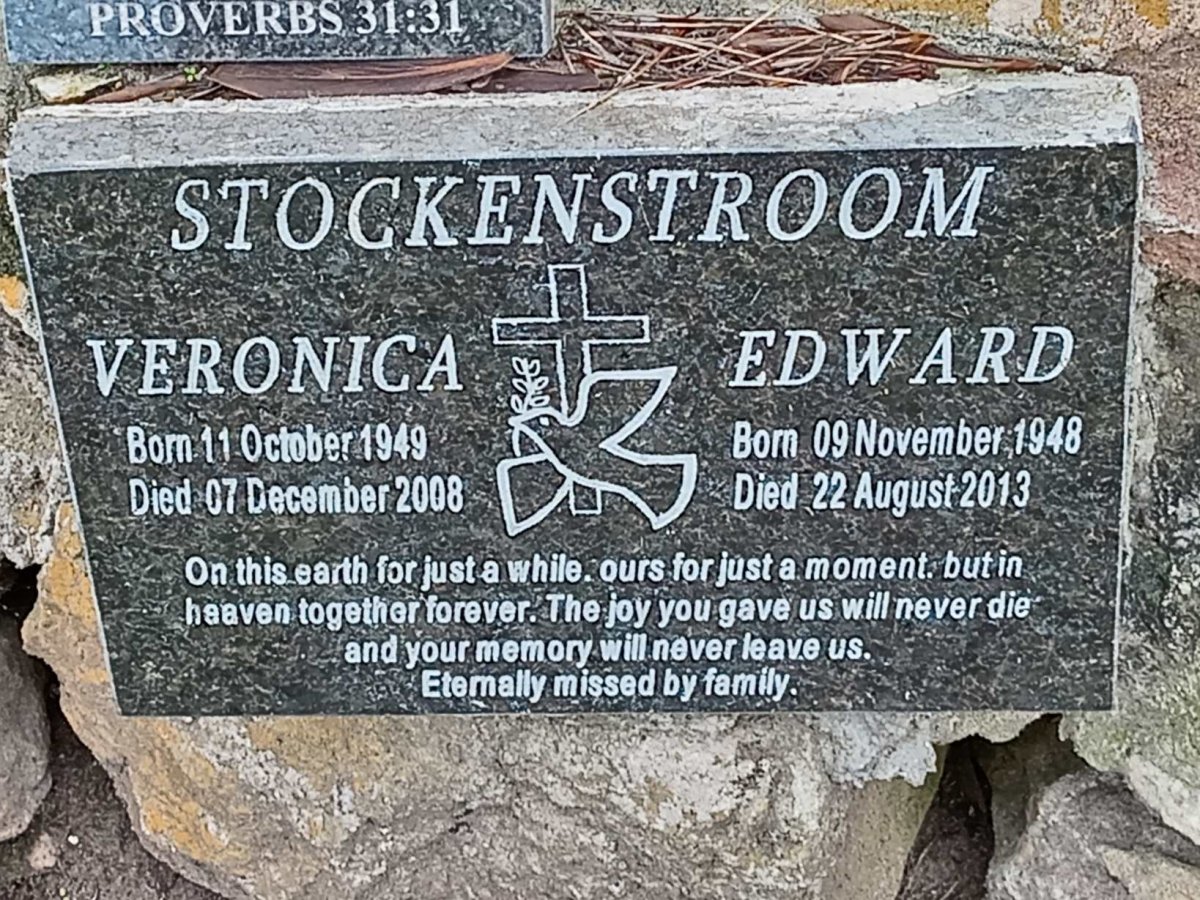 STOCKENSTROOM Edward 1948-2013 &amp; Veronica 1949-2008
