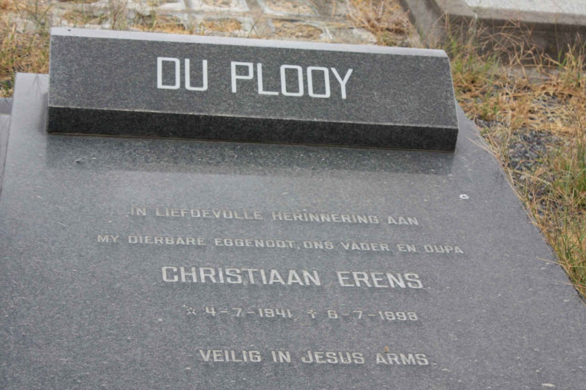 PLOOY Christiaan Erens, du 1941-1998
