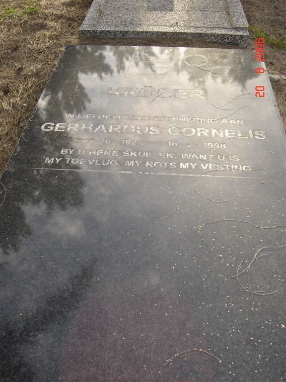 KRUGER Gerhardus Cornelis 1927-1998