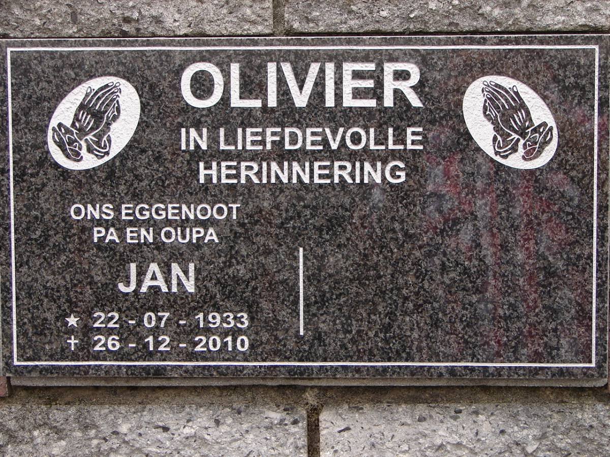 OLIVIER Jan 1933-2010