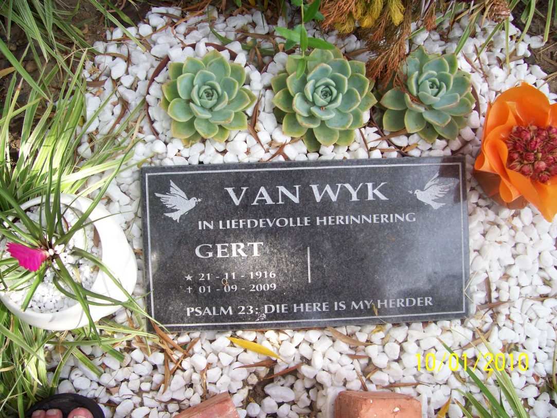 WYK Gert, van 1916-2009