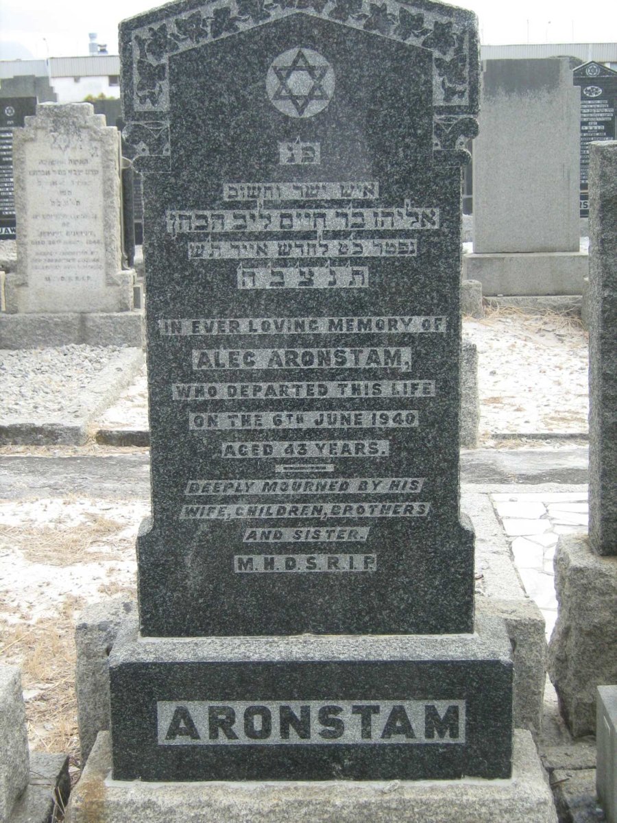 ARONSTAM Alec  -1940