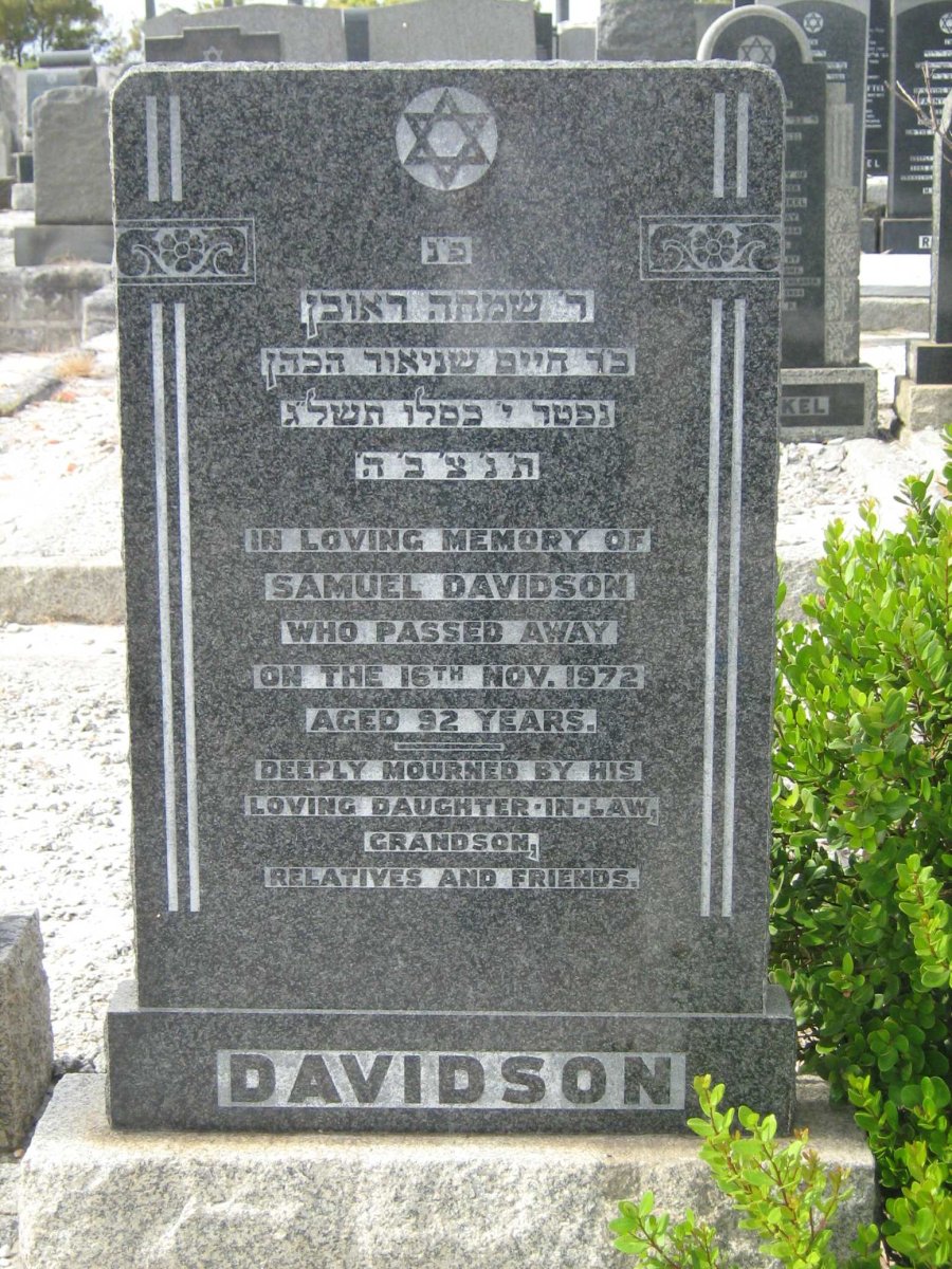 DAVIDSON Samuel -1972