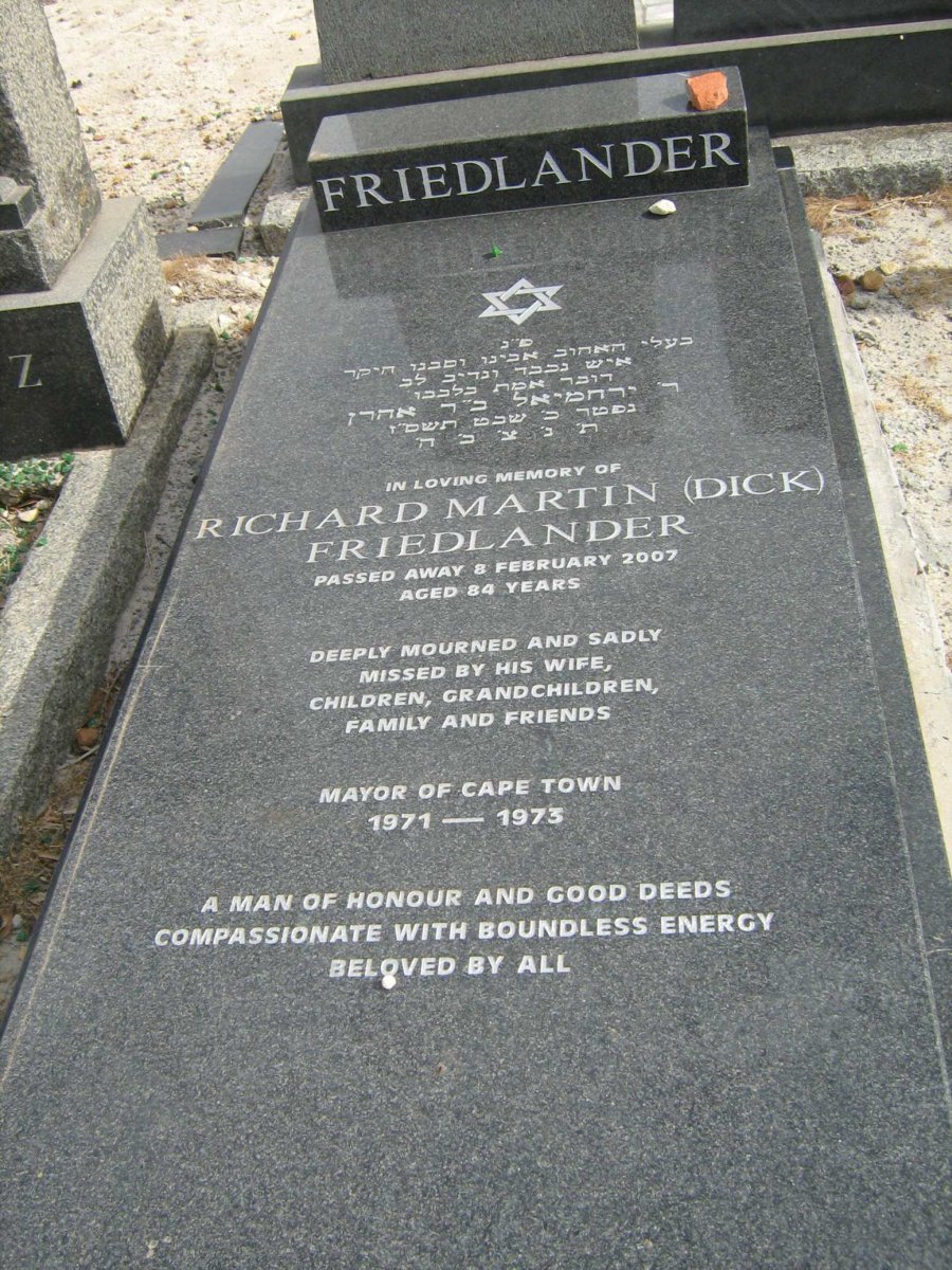 FRIEDLANDER Richard Martin -2007
