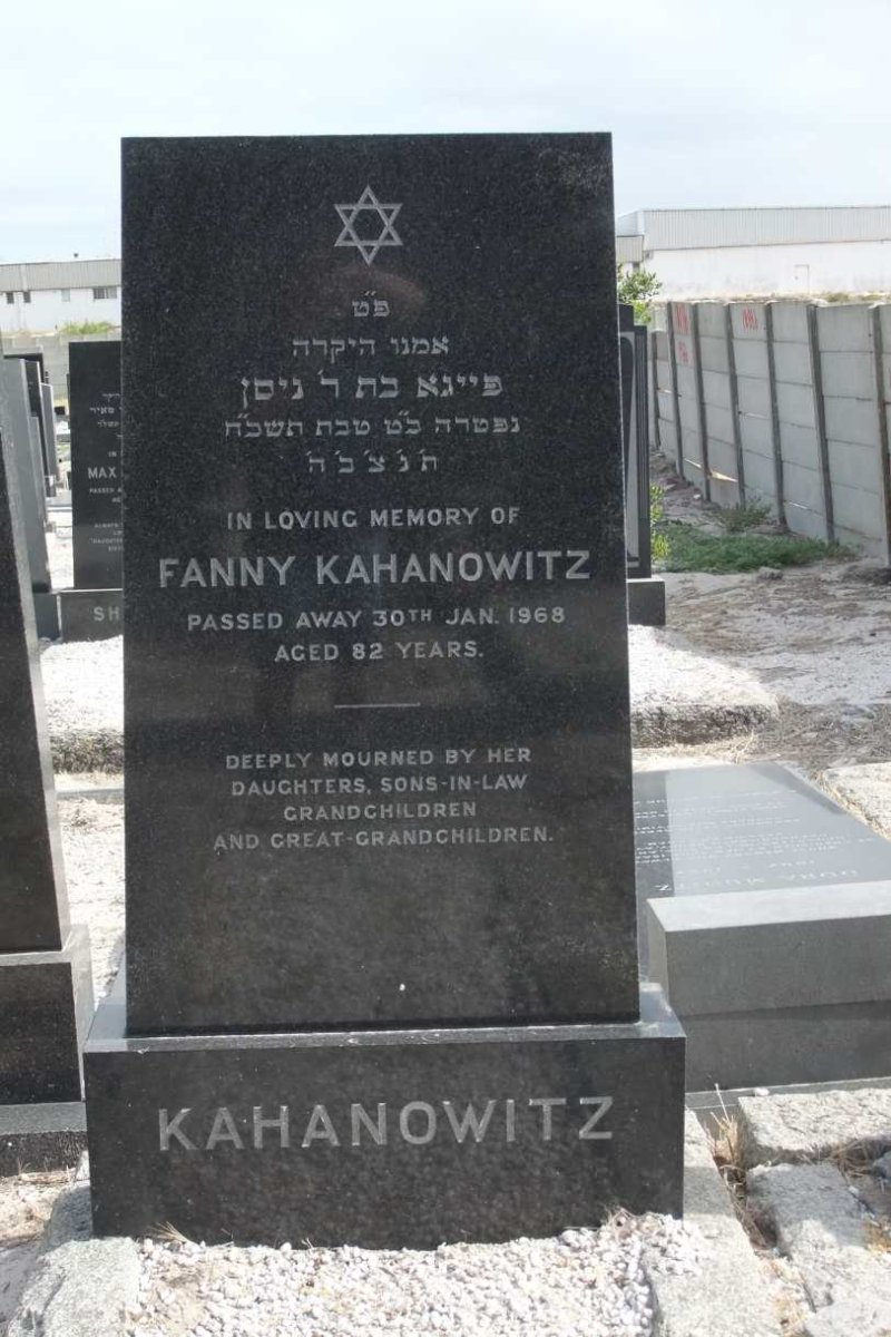KAHANOWITZ Fanny -1968