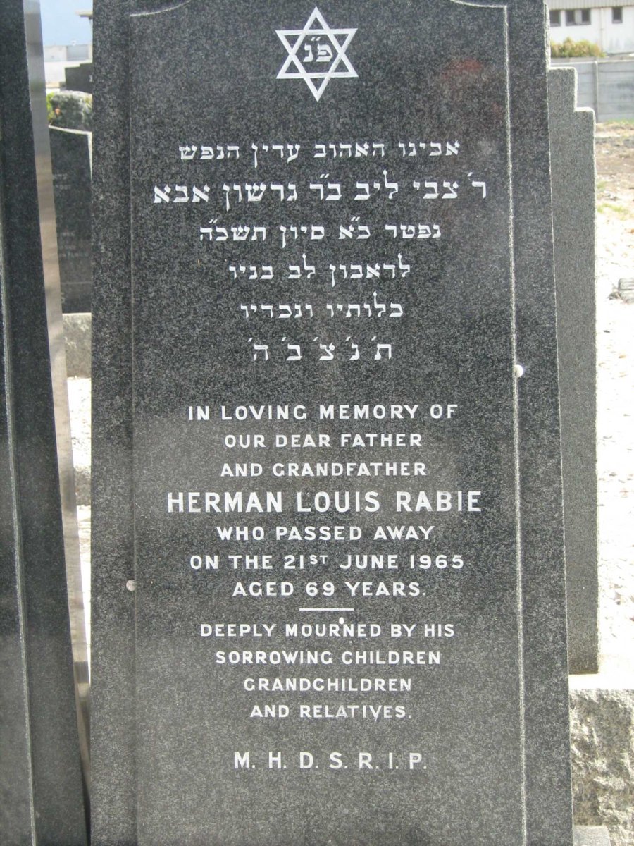 RABIE Herman Louis -1965
