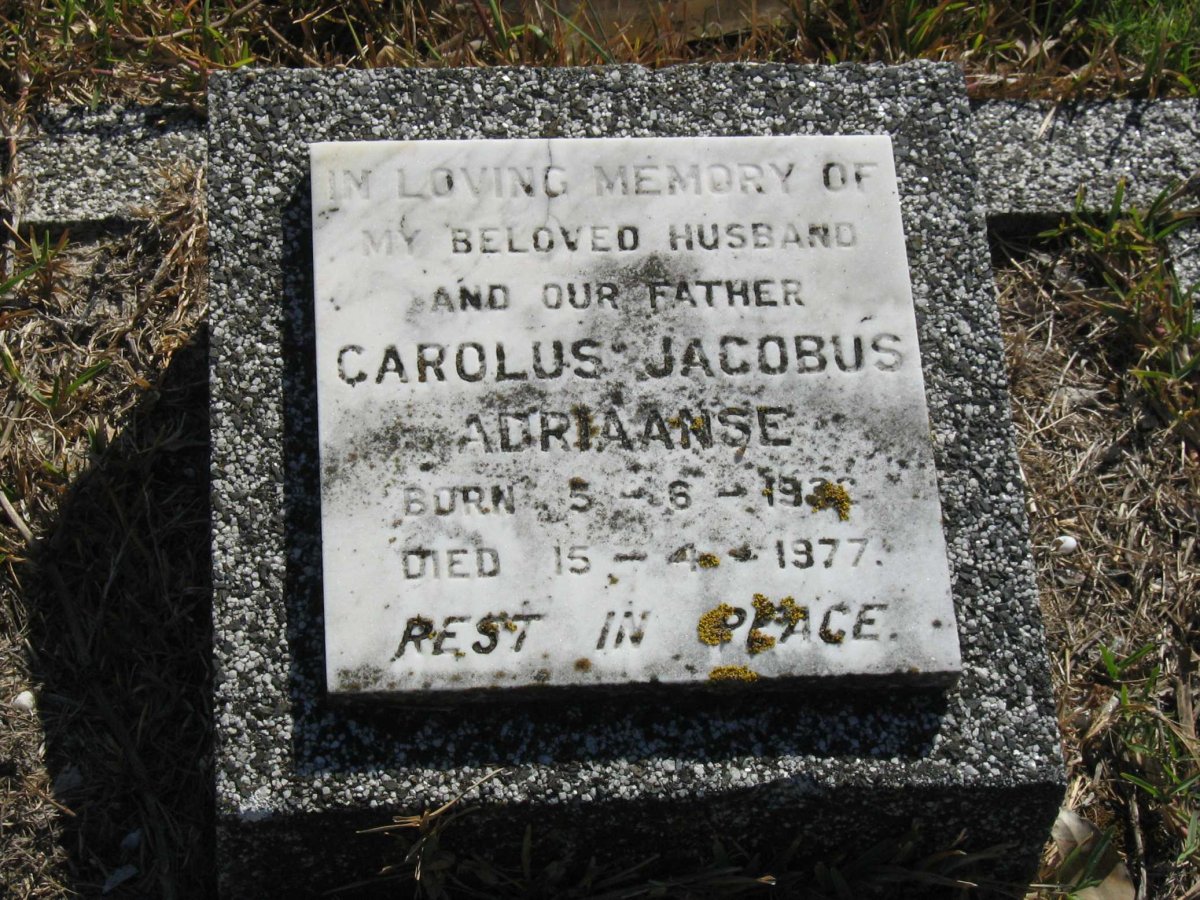 ADRIAANSE Carolus Jacobus 1932-1977