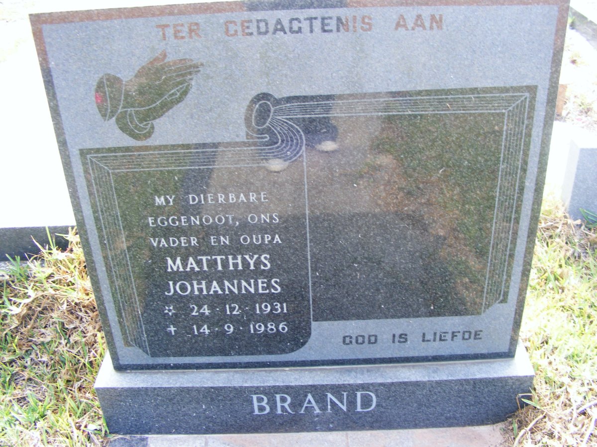 BRAND Matthys Johannes 1931-1986